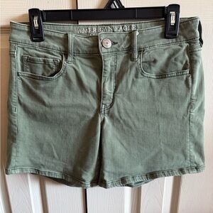 American Eagle Outfitters Olive Stretch Denim Midi